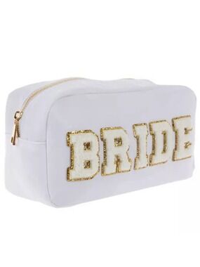 Women's Unbranded Bride Cosmetic Bag One Size White Gold
